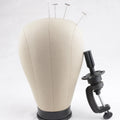 XUCHANG HARMONY 10 Sets Cork Canvas Block Wig Head With Stand Holder and T Pins for Making Wigs DHL 1 Carton = 10 Sets