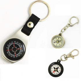Camping Survival Compass Keychain noctilucent EDC Tool Compass keyring Survival Gear for Hiking Backpacking Outdoor Activities