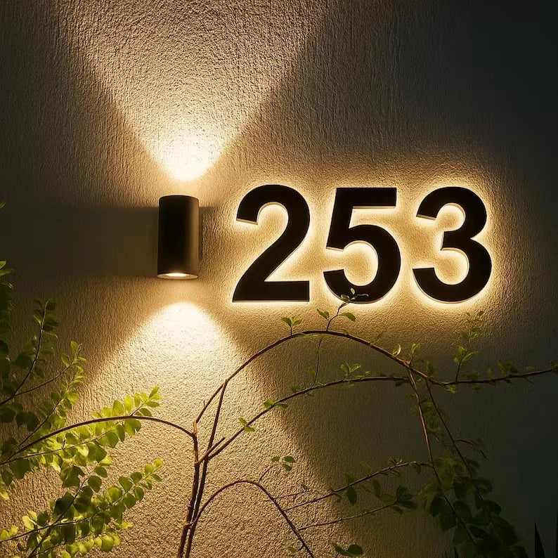 Modern Hotel Door Plate Touch Doorbell Switch with LED Illuminated Water Resistant Acrylic Door Room Number Sign Plate