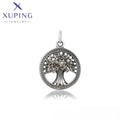 33650 XUPING JEWELRY Black Gun Color Dainty Stainless Steel Tree Neutral Custom Hip Hop Fashion Jewelry Pendant Charms