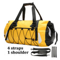 Custom Size Color Logo 40L Roll Top Zipper Foldable Hiking Camping Outdoor Yellow Waterproof Dry Duffel Travel Bag