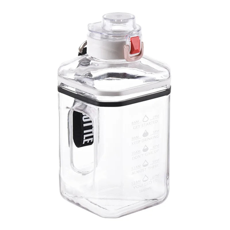 Large Capacity Gallon Thicken Square Water Bottle BPA Free Large 2.2L Leak Proof for Bodybuilding Gallon Jug