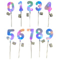 LED Cake Number Decor Cake Topper Light Multicolor Light up Cake Candle Set LED Number Birthday Cupcake Topper Decor