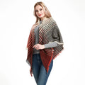 2024 Winter Warm Luxury Women's Polyester Scarf Big Size Wholesale Fashion Colors Argyle Pattern