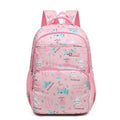 Korean Style pink Printed High Designer Fancy Big School Bags for Girls Students
