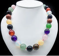 Hongzhuo Wholesale Natural Round Stone Pendant Necklace Cabochon Chakra Beads for Jewelry Making Jewelry