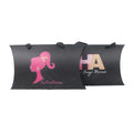 Manufacturer Black Cardboard Paper Pillow Boxes Packaging for Wig Hair Extensions Box with Custom Logo and Handle