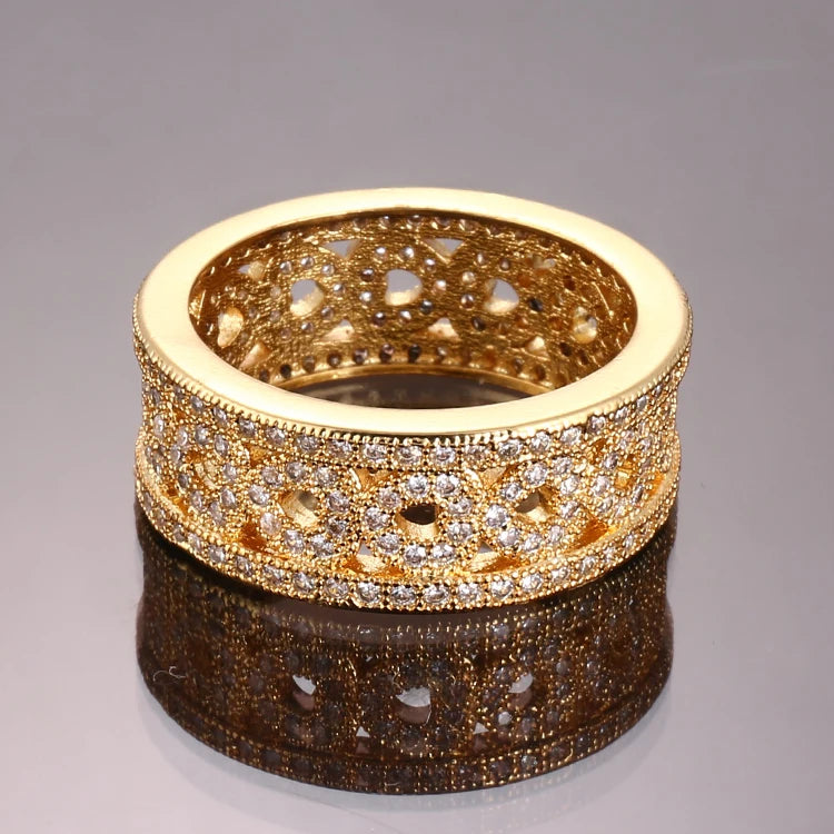 Accessories Ring Women 2019 New Arrived Gold Plated Engagement Band Trendy Women Finger Ring