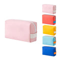 Custom Logo PU Leather Makeup Pouch for Women Fashionable Daily and Travel Cosmetic Bag with Zipper Closure