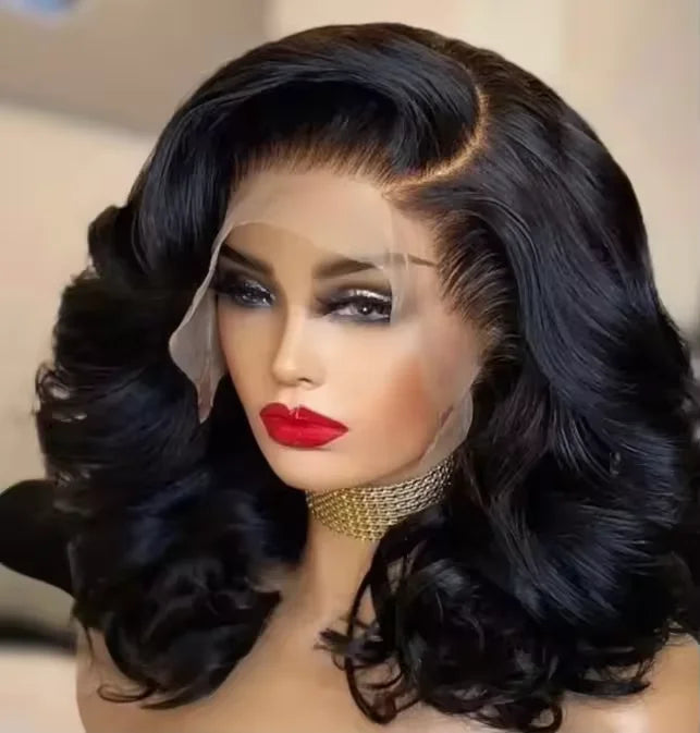 Natural Black Loose Body Wave 13x4 Lace Frontal Wig Lace Front Brazilian Human Hair Wigs for Black Women