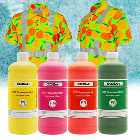 Goosam Premium 1000ml Neon Color Fluorescent Dtf Ink for epson XP600 TX800 I1600 I3200 1430 DTF Printer