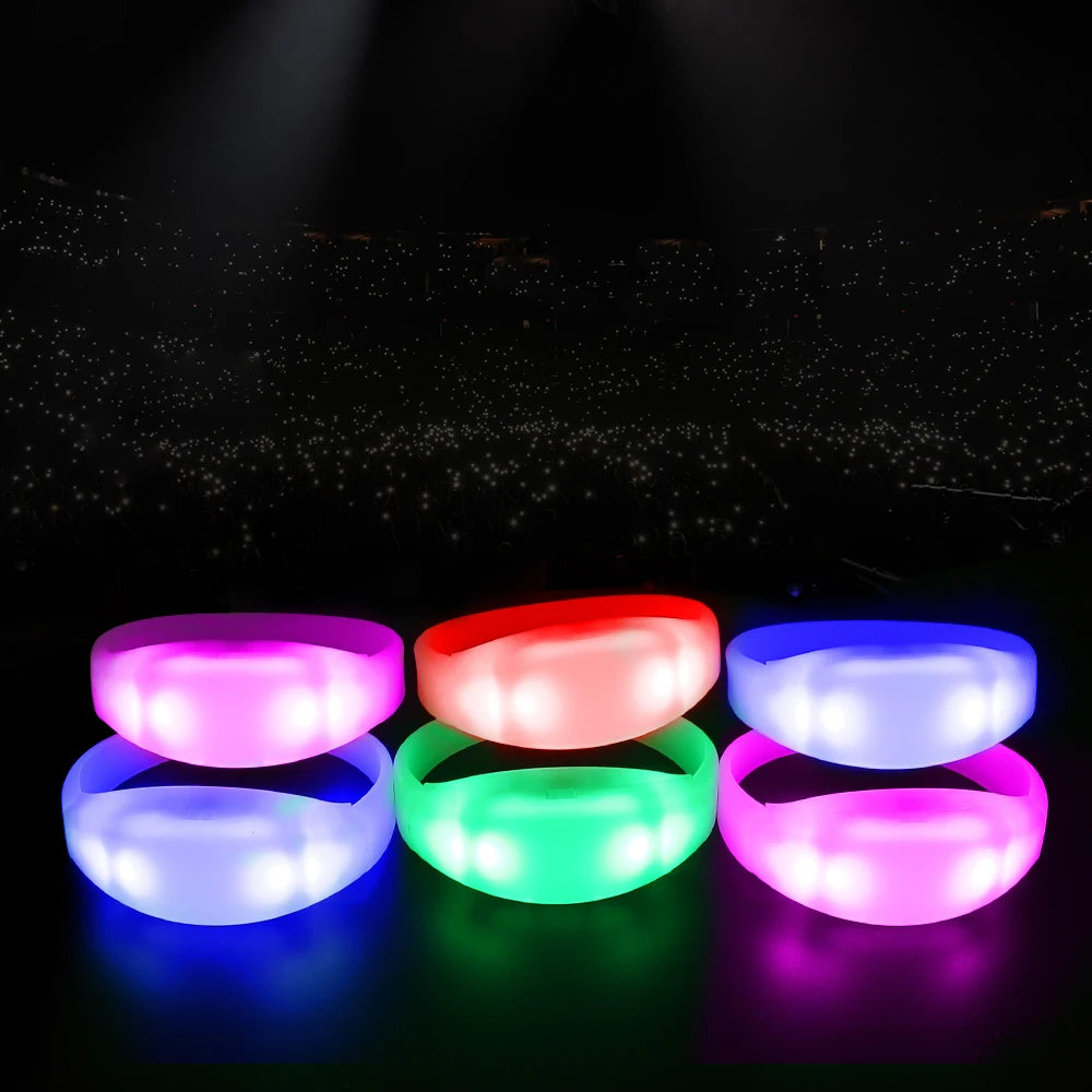 LED Wristbands Remote Control Light up Bracelets Decorations DMX RGB Colors Bracelets Party Flashing Wristbands for Concerts