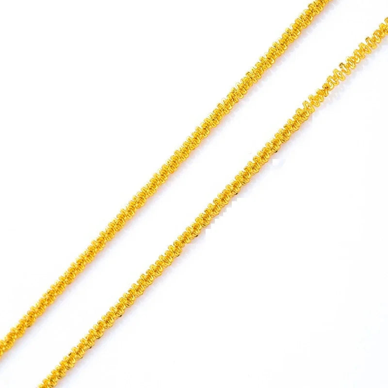 2mm Thick Simple Designs Rope Chocker Fine Neck Lace Copper Jewelry 18k Gold Plated Starry Necklace