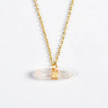 Wholesale Natural clear Quartz Single Point Necklace Crystal Jewelry Present for Girl