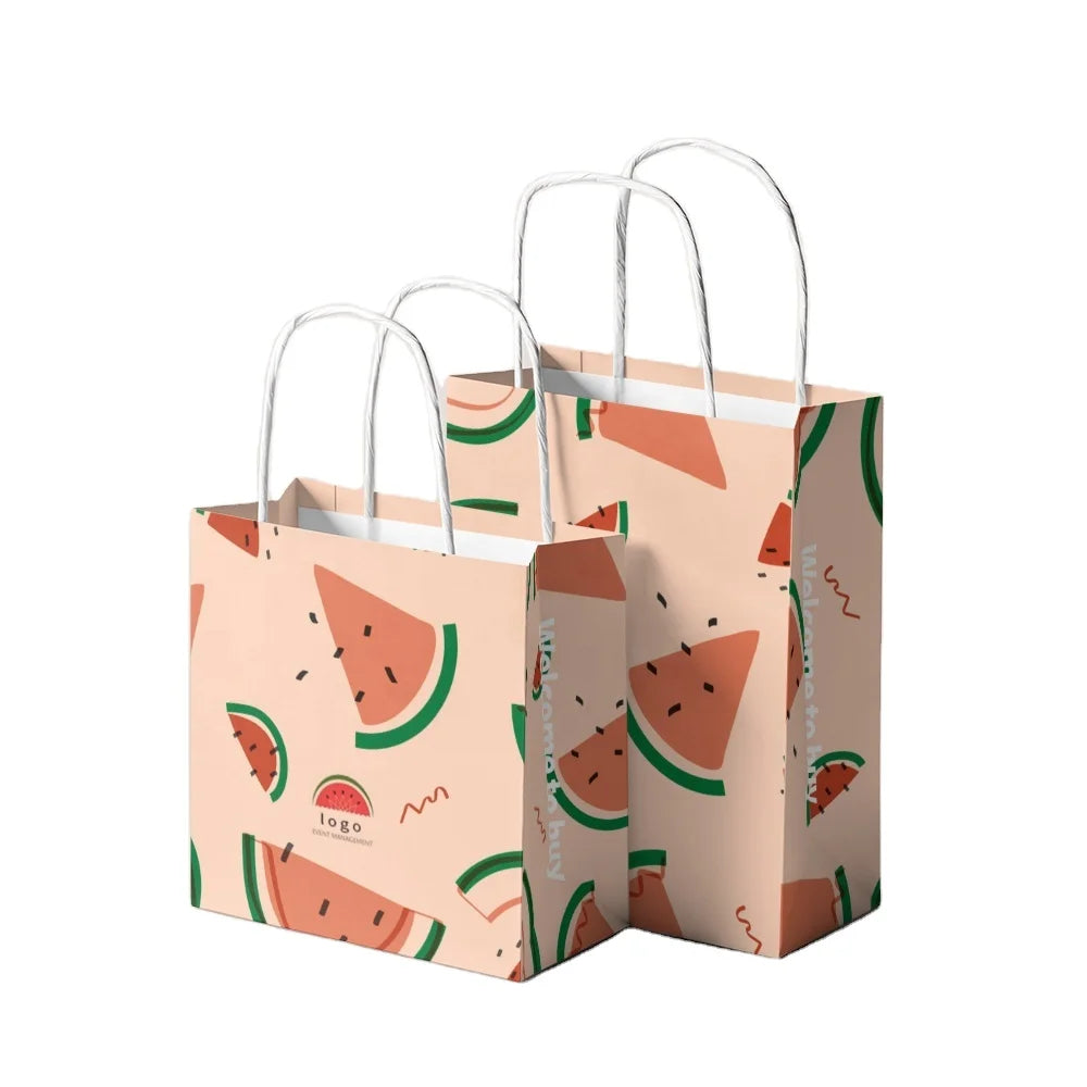 Custom White Kraft Paper Bags Luxury Clothing Logo Offset Printing Handle Gift Craft for Candle Photo Frame ZHEJIANG Hand Length