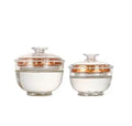 50ml 75ml  Cubilose Glass Jar Bowl Shape Bird's Nest Bottle with Metal Lid