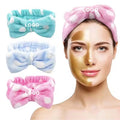 Custom Logo Headband Hairbands With Bow Spa Headband Washing Face Makeup Headband Shower Microfiber Headband for Girls Women