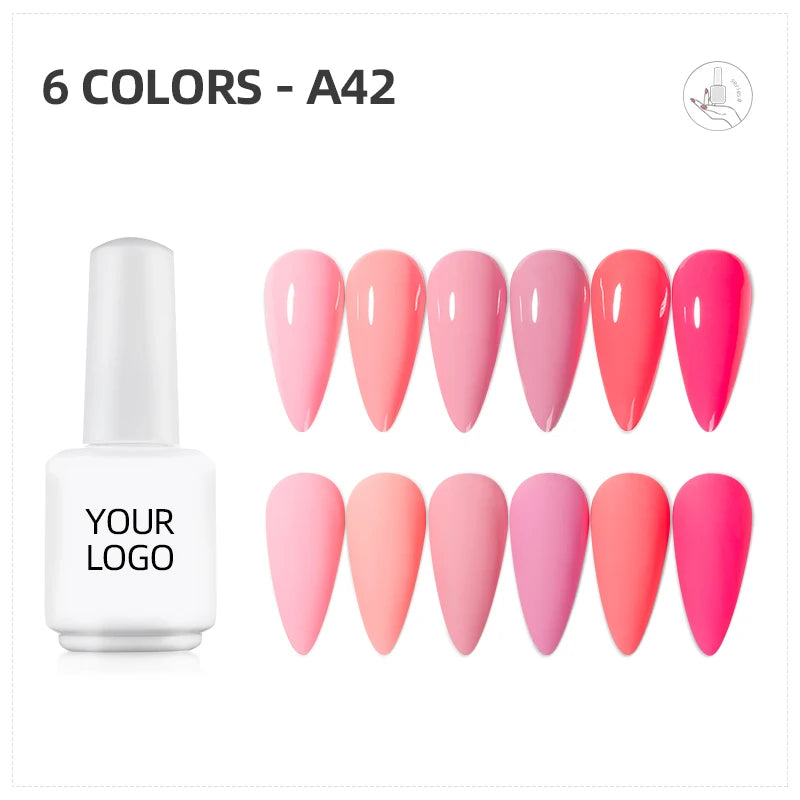 JTING Free Sample OEM Private Label Soak Off Hot pink Uv Gel Nail Polish Permanent Salon Professional Esmaltes Gel Nail Polish
