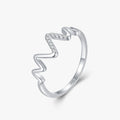 Ailmay Top Quality Real 925 Sterling Silver Irregular Shape Rings for Women Minimalist Fine Jewelry New Style