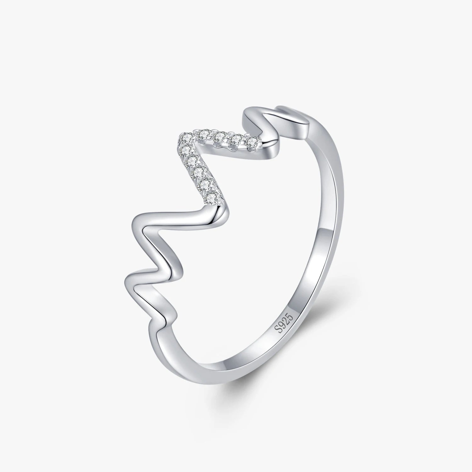 Ailmay Top Quality Real 925 Sterling Silver Irregular Shape Rings for Women Minimalist Fine Jewelry New Style