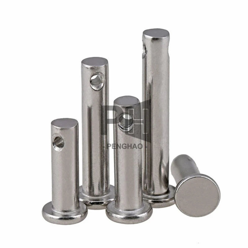 Clevis Pins 304 A2 Stainless Pin for Retaining R Clips and Split M3 - M10 Stainless Steel Cylindrical Dowel Pin