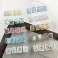K9 Crystal  Ice-transparent Flower Diamond Nail Art Accessories Light Blue Square Pointed-bottom Rhinestones Nail Decoration