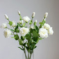 C-AEF001 Wholesale Artificial Silk 3 Heads Real Touch White  Eustoma Flowers for Wedding Home Party Decoration