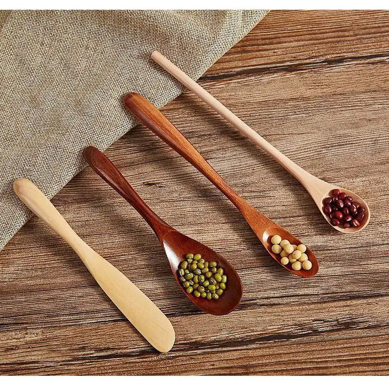 Low Price Unfinished Wooden Classic Design Eco-Friendly Camping Serving Spoons Custom or Standard
