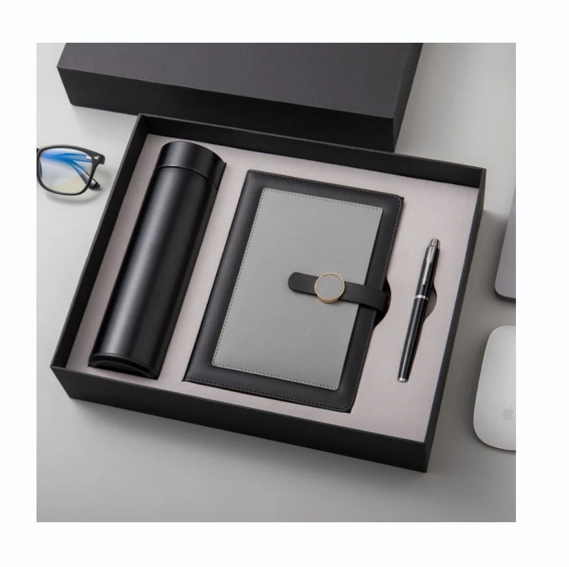 New Product Ideas 2024 Unique Customized 500ml Thermos Cup A5 Notebooks Diary Journal Pens Corporate Gift Set Luxury Promotional