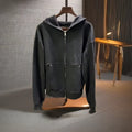 Low Moq Manufacture Eyelet Zip Hoodie Jacket Pockets Thumb Hole Design Both Sides Zip Puller Unisex Zip up Hoodie