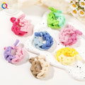 QIYUE Bow Double Color Braided Hair Ties Cute High Stretch Rubber Band Hair Rope Women's Hair Accessories