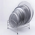 Stainless Steel Pizza Net Plate Rack Easy Storage Drying Shelf Table Top Kitchen Leaking Rack for Pans