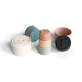 Soft Non Toxic Rainbow Silicone Stacking Toys Baby Silicone Stacking Cups