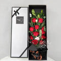 Wholesale Birthday Mother's Day  Roses square Preserved Gift Custom Paper Shipping Flower Box Packaging