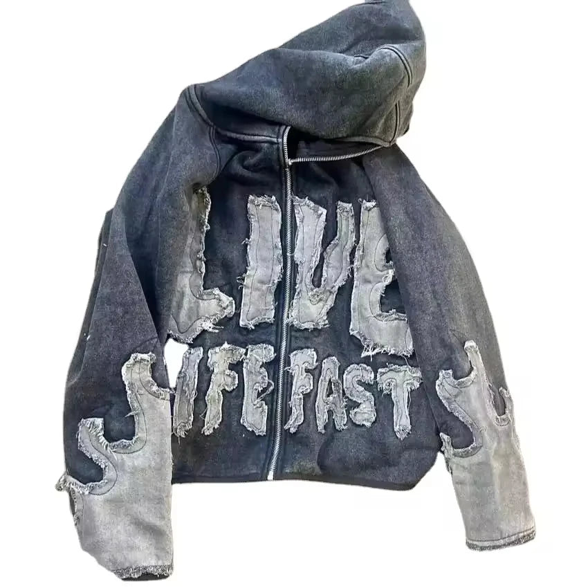 Custom Cut Edgs Raw Hem Silk Screen Printed Hoodie Pants Men Unisex Autumn 100% Cotton Heavy GSM Sweatsuit Eco-Friendly