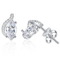 New Arrival Unique Design 925 Sterling Silver 0.5Carat Marquise Cut Angel Eye Moissanite Stud Earrings for Women