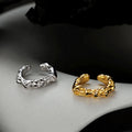 Personal Style 925 Sterling Silver Smooth Wrinkle Textured Ear Clip Without Earhole for Women