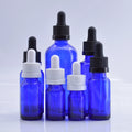 In Stock Cosmetics Packaging 10ml 20ml 30ml 50ml 100ml Blue Essential Oil Face Serum Glass Dropper Bottles