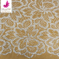2022 Good Quality Super Sparkle Sequins Beaded Custom Made Color Flower Fabric Applique Embroidered Beaded Tulle Lace HY2005-4