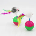 Cat Toy Mouse Self-Hey Funny Cat SticK Kitten Kitty Anti-Boring Artifact Feather Mouse Toy Interactive for Indoor