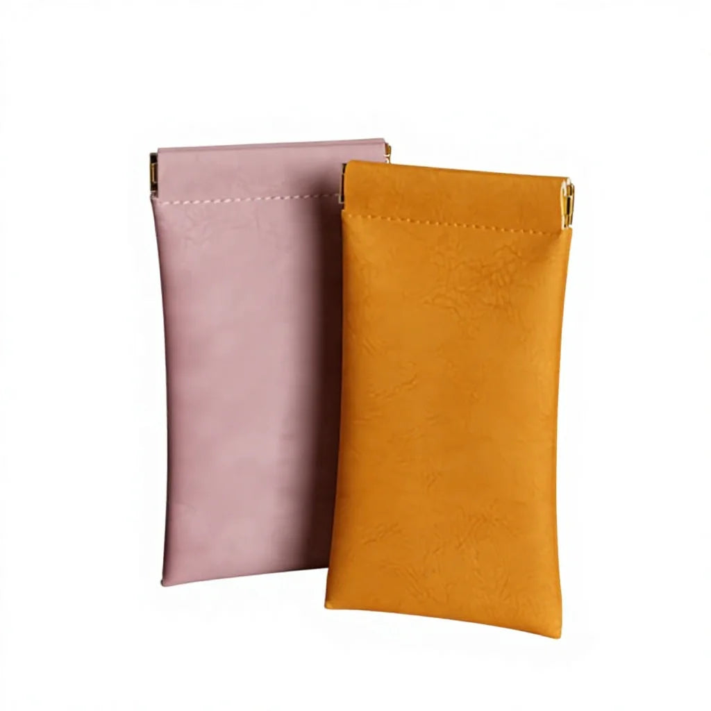 2026 Customized PU Leather Sunglasses Soft Glasses Custom Pouch Sunglasses Eyeglasses Storage Bag