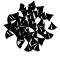 Natural Black Onyx  Fan Shape Flat Bottom Agate Cabochon Gemstones for Earring Jewelry