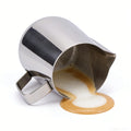 Modern Design 350ml Stainless Steel Portable Milk Pitcher 1.0 Thickness Steam Milk Jug for Baristas Coffee & Tea Sets Camping
