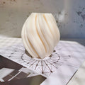 Irregular Geometric Wave Twirl Candle Molds Taper Abstract Art Decorative Wavy Stripe Pillar Modern Candles Silicone Mould