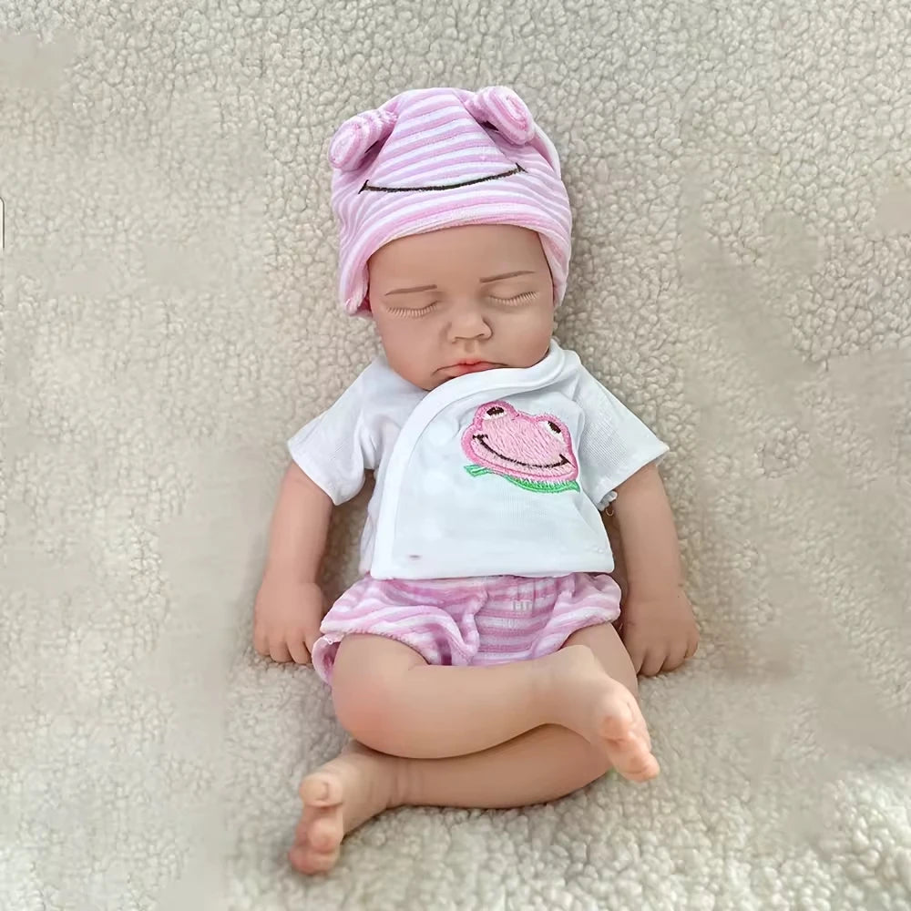 Newborn Cute Twins  Baby Dolls Full Body Silicone Baby Dolls  31cm 12.2inch Baby Girl Toys for Birthdays Gift