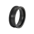 OAHLAN Fashion Jewelry Wholesale Customized 4/6/8mm Hammered Black Tungsten Ring Blank Ring for Inlay