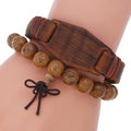 Popular Style Fashion Leather Jewelry  Men Vintage Leather Bracelet  Wholesale Retro Bangle