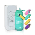 12oz 304 Stainless Steel Double Wall Leak-Proof BPA Free Powder Coating Water Bottle with Handle Lid Rubber Bottom Kids Bottle