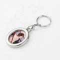 In Stock Blank Oval Silver Sublimation Keychain for Cheap Photo Custom Keychains
