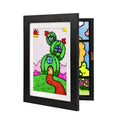Magnetic Flip Photo Frame Kids Home Decoration Wood Frame with Iron Replaceable Art Poster Picture Drawing Display